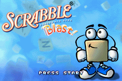 Scrabble Blast title screen for GameBoy Advance